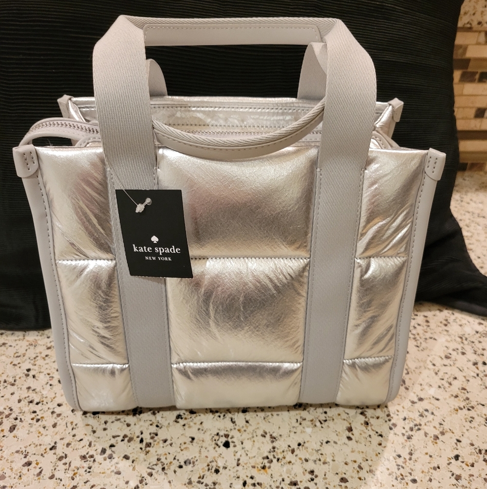 Kate Spade Metallic Puffer Bag